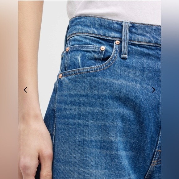MOTHER The High Waisted Study Hover Straight Ankle Jeans Perfect Drug Sz25 NWT - Picture 2 of 5
